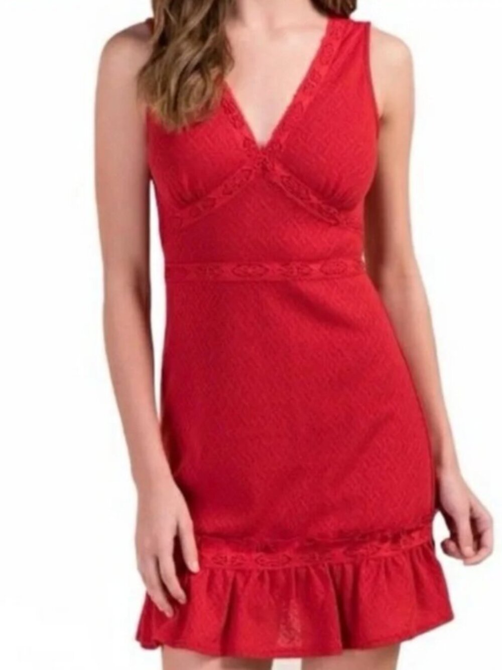 Francesca's Mi Ami Sleeveless Red Dress M